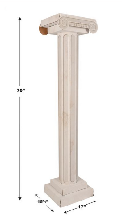 3D Cardboard Italian Column Prop 70" | 1ct