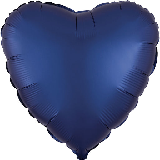 18-Inch Navy Satin Heat Shaped Mylar Balloon