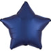 18-Inch Navy Satin Star Shaped Mylar Balloon