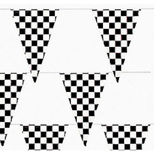 Flag Banner, Black/White Checkered. 12 ft | 1 ct