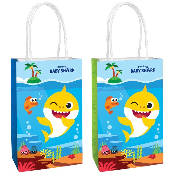 Baby Shark Kraft Bag | 8ct