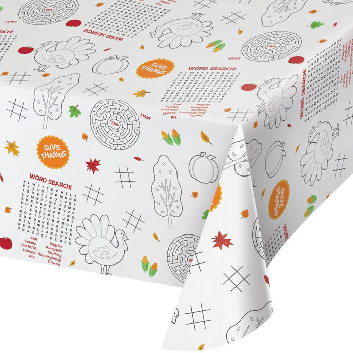 Thanksgiving Paper Activity Table Cover | 1 ct