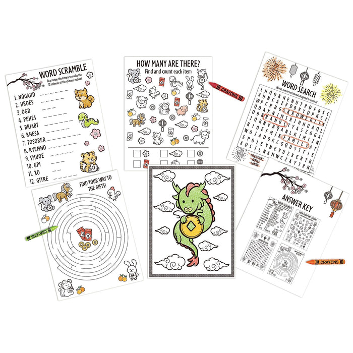 Lunar New Year Activity Sheets | 10 ct