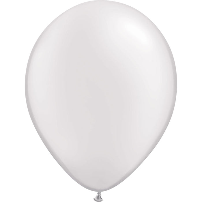 Pearl White, 11" Latex Single Balloon | Does Not Include Helium