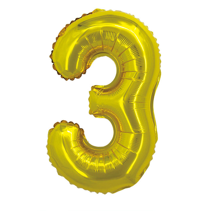 Gold Jumbo Number Balloons 34"