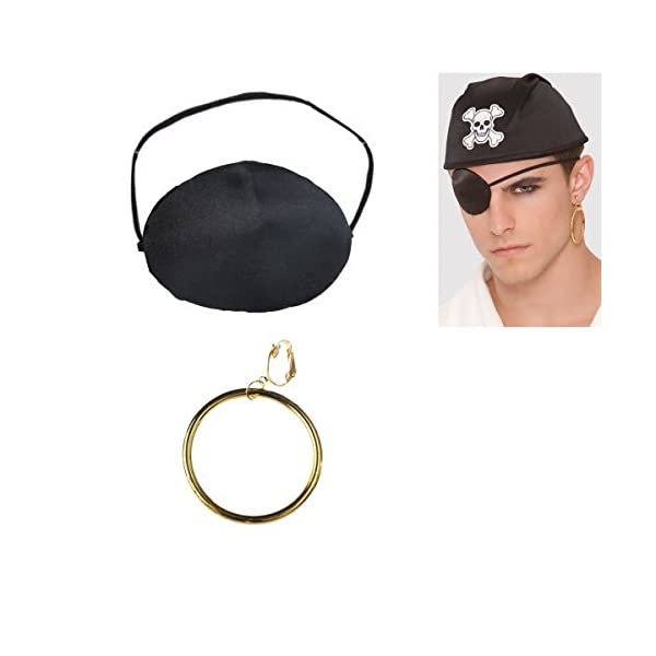 Pirate Eye Patch & Earring Set | 2pcs