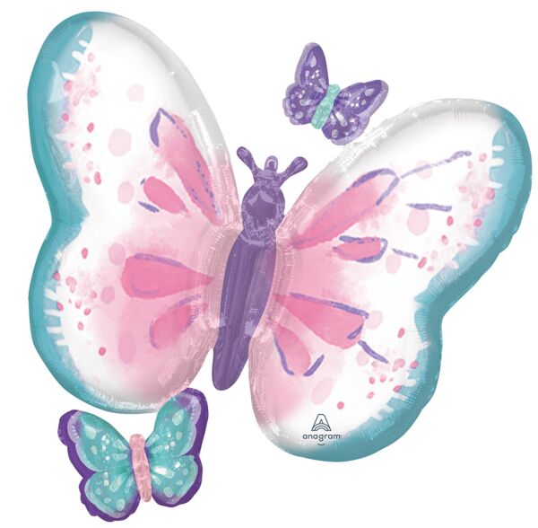 Fluttering Butterflies Supershape Balloon 29" | 1ct