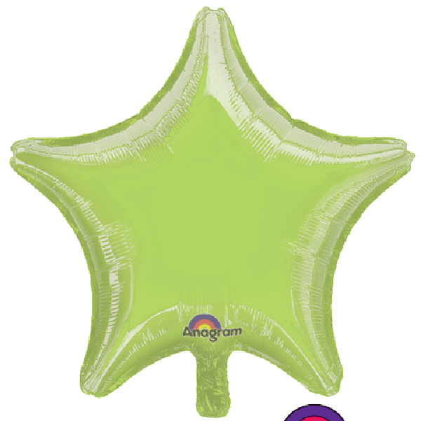 Lime Green Star 18" Mylar Balloon | 1ct.