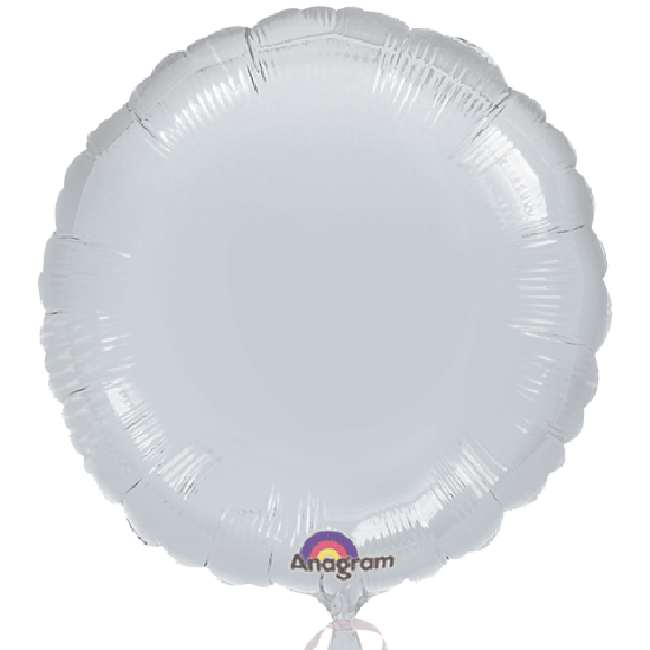 Round Silver 18" Mylar Balloon | 1ct.