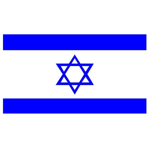 Israel Flag with Stick | 4" x 6"