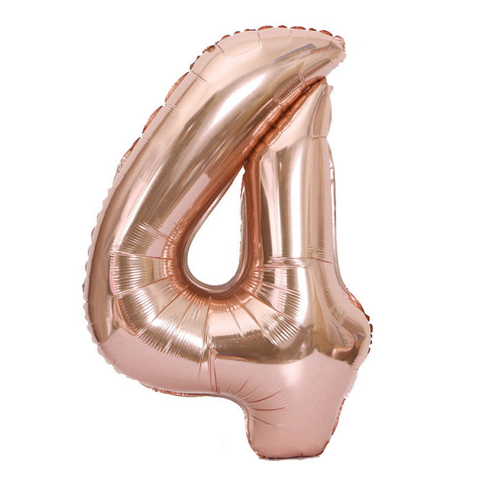 Rose Gold Jumbo Number Balloons 34"