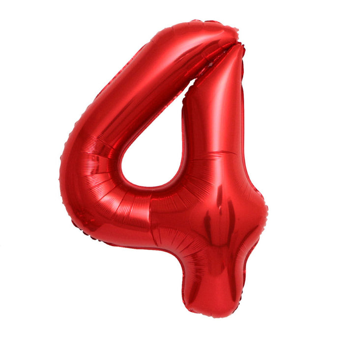 Red Jumbo Number Balloons 34"