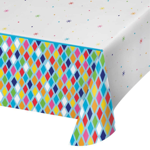 Bright Birthday Plastic Tablecover 9' | 1ct