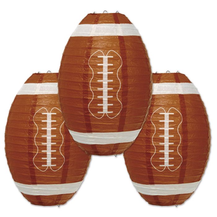 Football Paper Lantern, 11'' | 3 ct