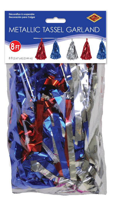 Patriotic Metallic Tassel Garland | 1ct