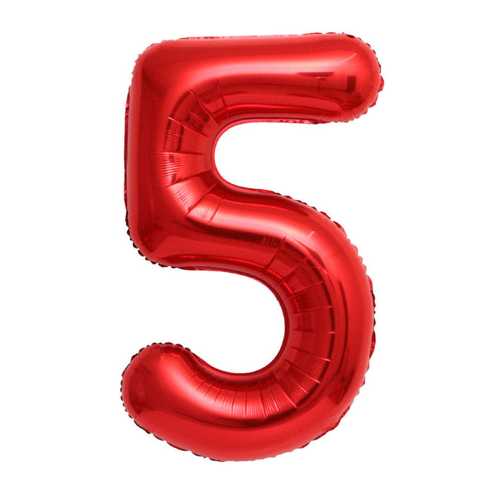 Red Jumbo Number Balloons 34"