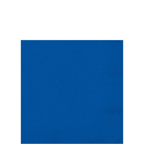 Bright Royal Blue Beverage Napkins | 50ct