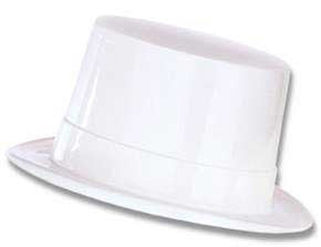 White Plastic Top Hat | 1 ct