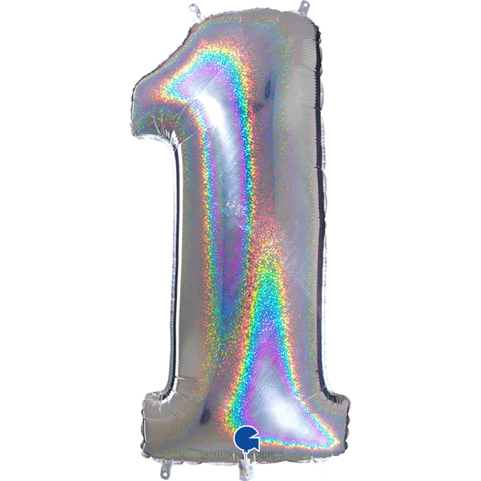 Holographic Jumbo Number Balloons 34"