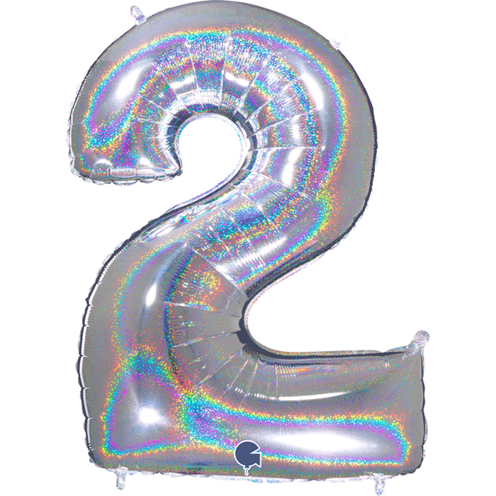 Holographic Jumbo Number Balloons 34"