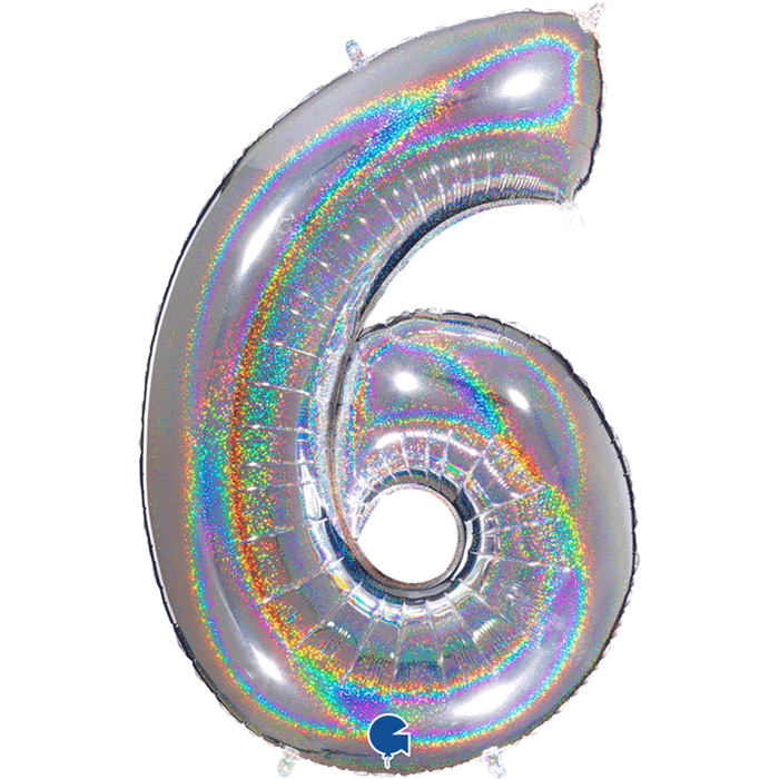 Holographic Jumbo Number Balloons 34"