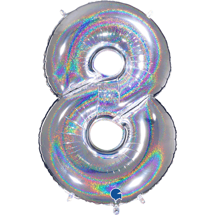 Holographic Jumbo Number Balloons 34"