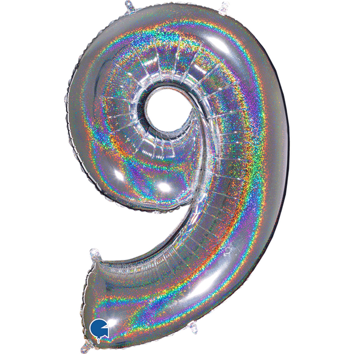 Holographic Jumbo Number Balloons 34"