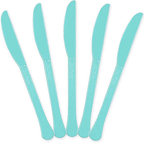 Robin's Egg Blue Plastic Knives | 20ct