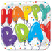 A Birthday Balloons 7-Inch Square Plate.