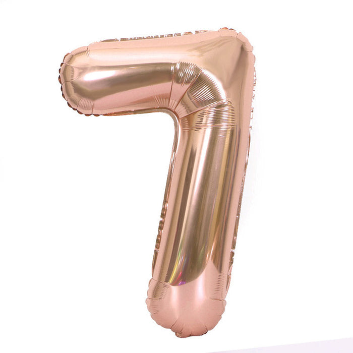 Rose Gold Number Balloons 16"