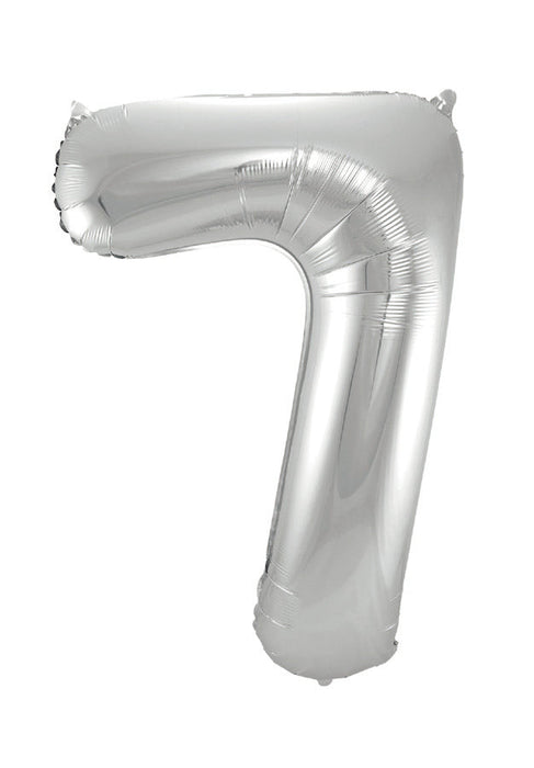 Silver Jumbo Number Balloons 34"