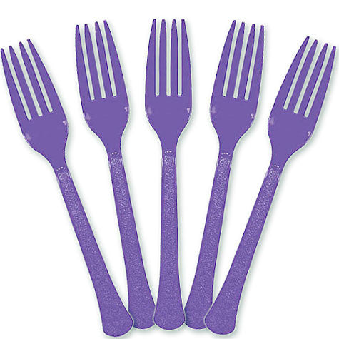 New Purple Plastic Forks | 20ct