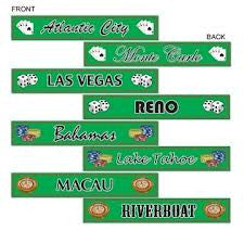 Gambling Destination Street Sign Cutouts | 4ct | 4" x 24"