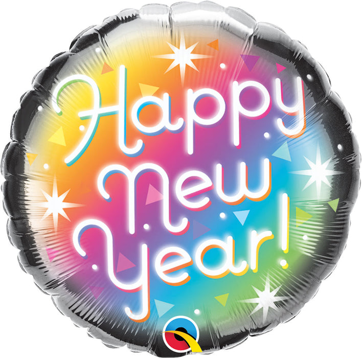 Happy New Year Prismatic Mylar Balloon 18" | 1ct