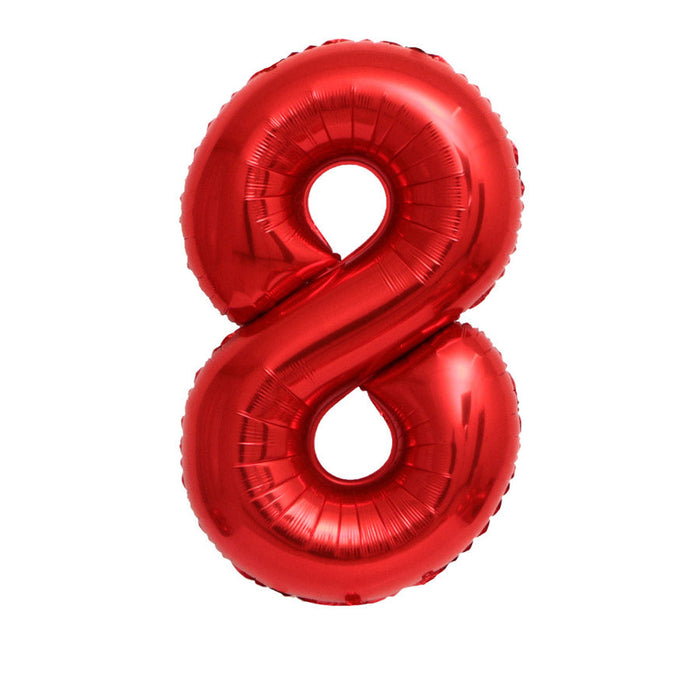 Red Jumbo Number Balloons 34"