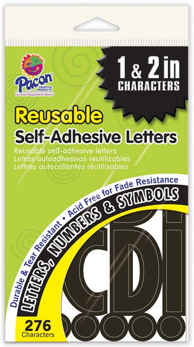 Black Self-Adhesive Letters, 1'' and 2'' |