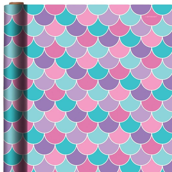 Shimmering Mermaids Paper Gift Wrap, 5ft | 1ct