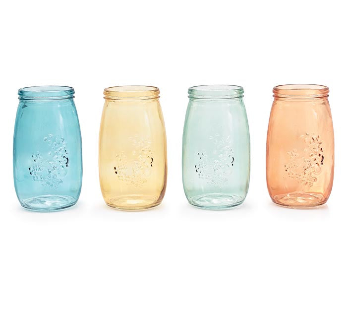 GLASS MASON JAR SPRING COLORS | 1ct