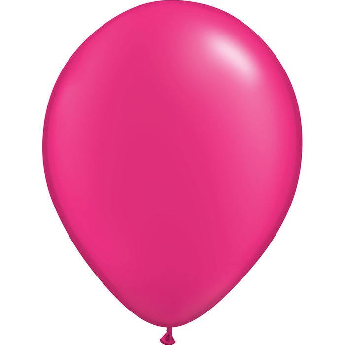 Pearl Magenta, 11" Latex Single Balloon | Does Not Include Helium