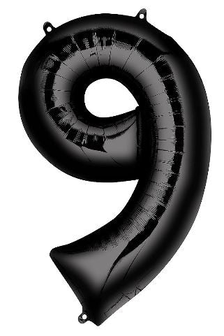 Black Jumbo Number Balloons 34" | 1 ct