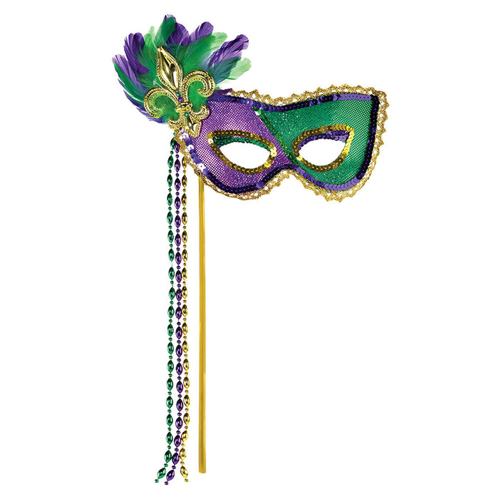 Mardi Gras Stick Mask  | 1ct