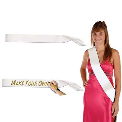 White Make Your Own Sash | 1 ct