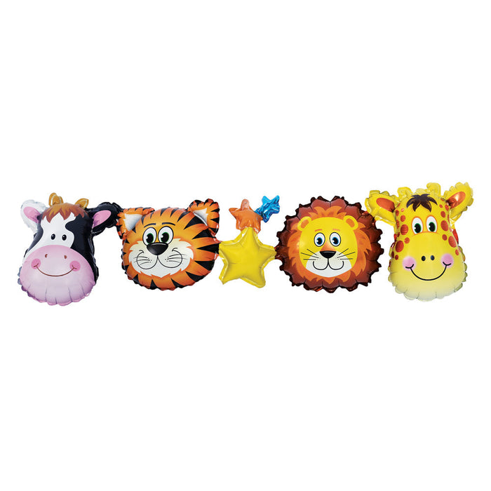 Air filled Jungle Animals Balloon Garland | 1ct