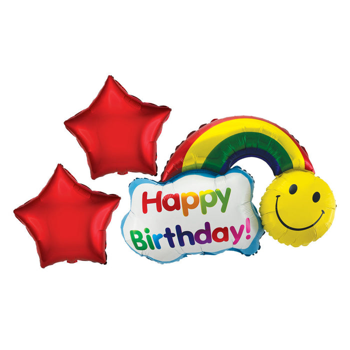 Happy Birthday Rainbow Balloon Bundle | 1ct