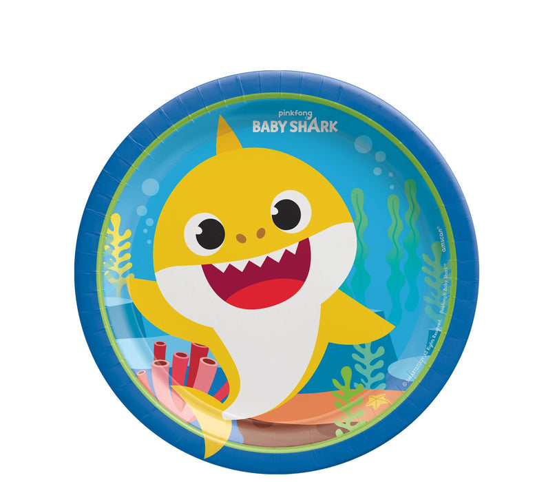 Baby Shark Dessert Plates 7" | 8ct