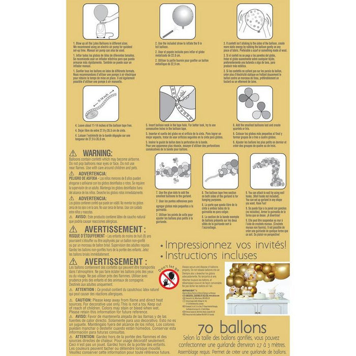 Gold Balloon Garland Kit | 1 kit