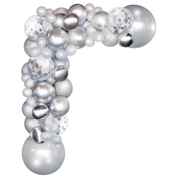 Silver Balloon Garland Kit | 1 set