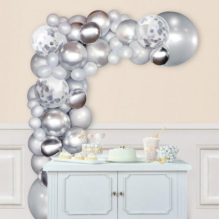 Silver Balloon Garland Kit | 1 set