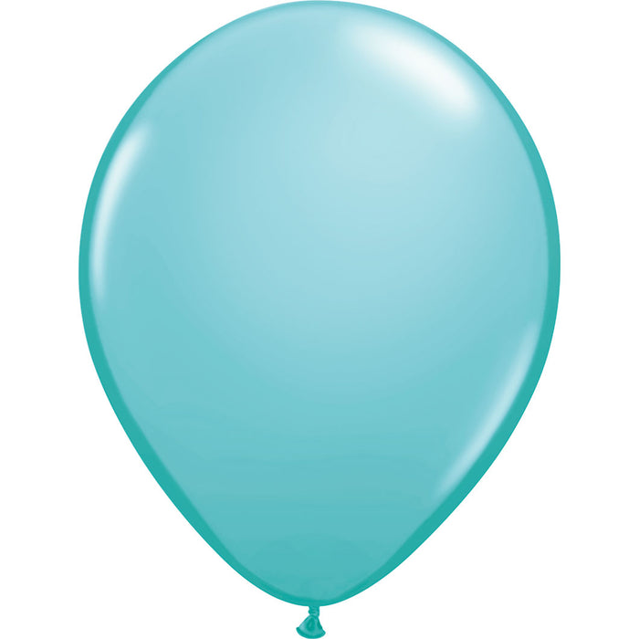 Caribbean Blue, 11" Latex Single Balloon | Does Not Include Helium