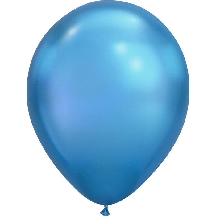 Chrome Blue, 11" Latex Single Balloon | Does Not Include Helium